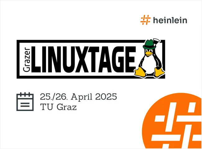 Logo der Grazer Linuxtage – Pinguin mit Hut