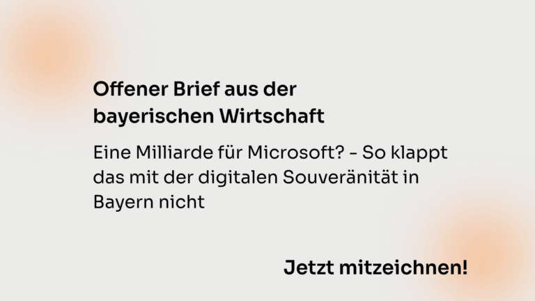 Beitragsbild zum offenen Brief an den Freistaat Bayern zum anstehenden Deal mit Microsoft