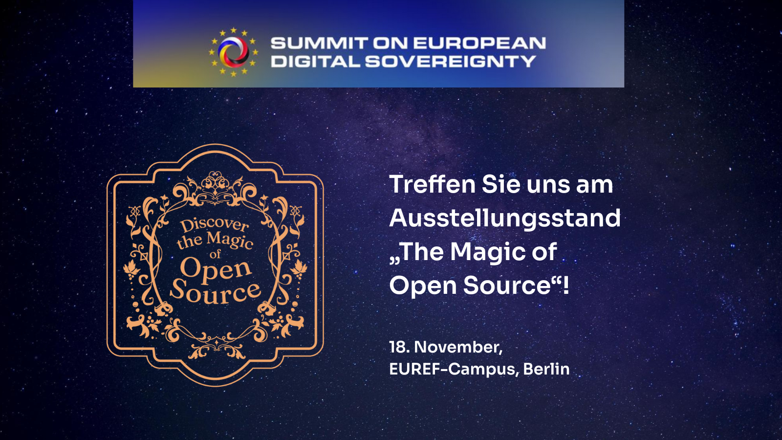 Treffen Sie uns auf dem Summit on European Digital Sovereignty